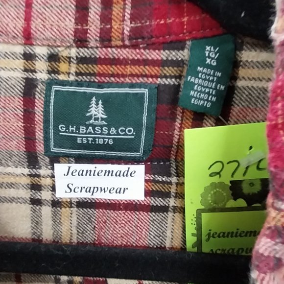 2714 Size XL Upcycled GH Bass, Southern Girls Drawl Button Down Shirt - Picture 6 of 6